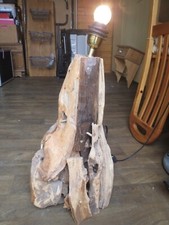Holzlampe Wurzel - Tischlampe - Holzhandwerk - rustikal - wunderschön