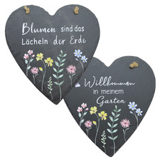 Dekoschild Herz Schiefer