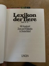 Lingen Tierlexikon A-Z Sachbuch Zoos Deutschland Hardcover Deutsch