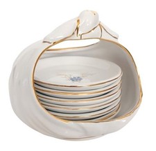 6 Porzellan Untersetzer Set