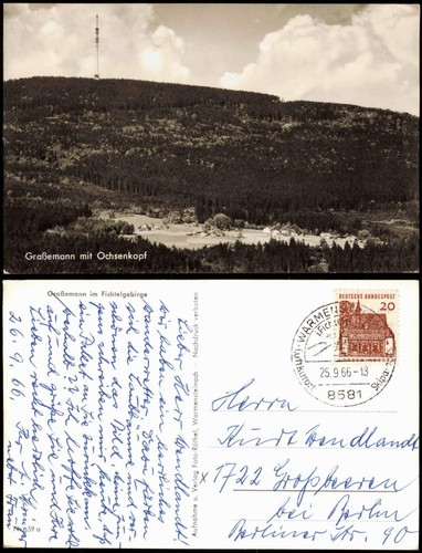 Ansichtskarte bischofsgrüner - ansichtskarte,