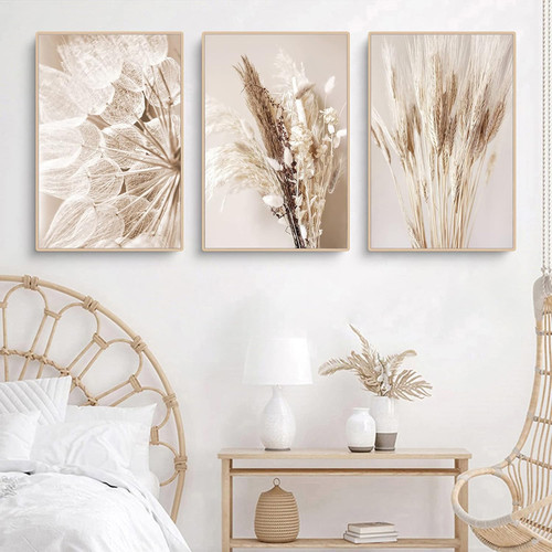 Beige wandbilder 3er poster - wandbilder,