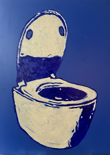 Original ölgemälde - original, wc