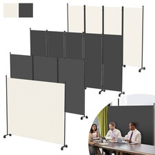 Paravent Garten auf Rollen 1-5 fach Trennwand faltbar Raumteiler verlängerbar