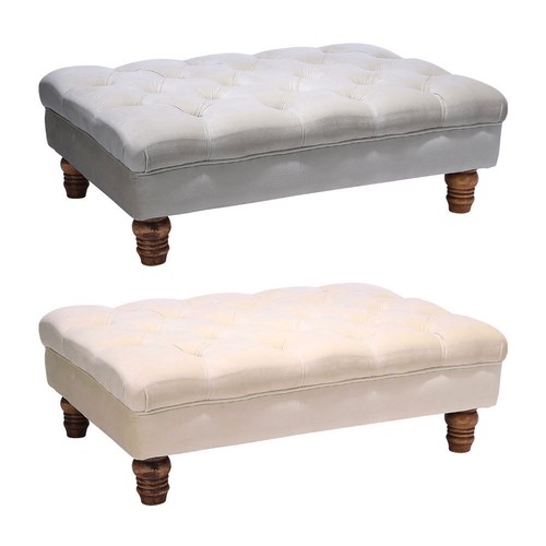 Chesterfield samt hocker - chesterfield, fu?hocker