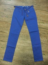 R. Jonaco Jeans Hose Gr. 34* M/ 10 Blau Röhre Strech Gürtel Anhänger Skinny NEU