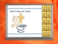 Alles Liebe Gold Taufe Goldbarren Geschenk Auswahl 0,5g - 15g Samtbeutel indiv