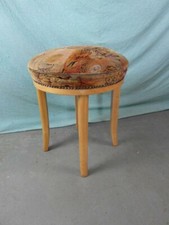 Hocker Edel Antik Sitz Buche Gepolstert Federkern Stabil Sitzhocker Stoff  38a1