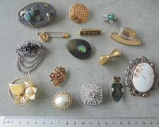 Konvolut 15 x Broschen Schmuck