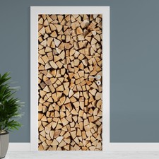 Türfolie "Holzstapel"