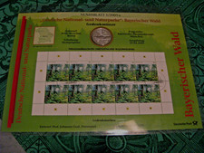 Numisblatt Bayerischer Wald, 10 Euro Silber 1/ 2005 D. Original verschweisst.