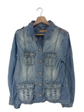 MAC Jeansjacke Damen Jacke Gr. DE 40 blau Casual-Look