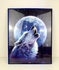 Vintage Retro 2001 Reinders Meiklejohn Graphics Wolf Poster Foto Bild Rahmen TOP