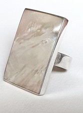 Ring Silber Perlmutt Muschel