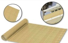 Sichtschutzmatte Zaunsichtschutz PVC 1,40 x 3,00 m "bambus" inkl. Clips Ribelli 