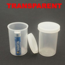 6 Filmdosen, Geocaching, Angeln, Perlen, weiss, Transparent.