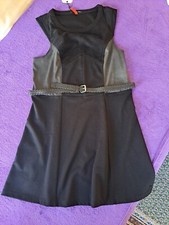 Neu!Marken"Q/S by s.Oliver"cooles Etui KLEID Schwarz Stretch Gurtel GR:XL⚠️s.MAß