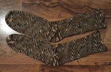 Selbstgestrickte Wollsocken in Brauntönen ca. 39-42 Handarbeit