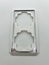 Gira Facet Trias 2-fach Rahmen Reinweiß Weiß mit Chromkante n