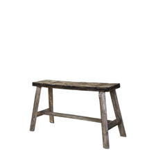 Chic Antique Bank mit Muster auf Sitz Shabby Chic