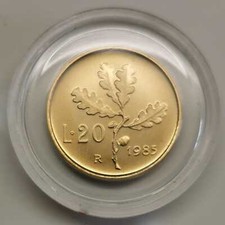 Italien 20 Lire Kursmünze PP