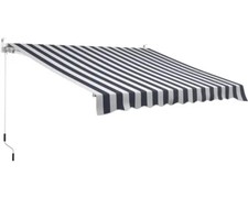 Gelenkarmmarkise Sonnenschutz Markise RAL 9003 Balkon Terrasse 3x2,5m blau/weiß