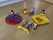 Playmobil Spielplatz Set - Drehscheibe, Sandkasten, Fahrräder, Mülleimer