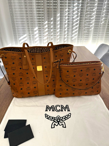 Mcm shopper liz medium cognac - liz,