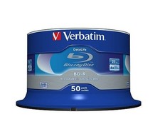 VERBATIM Blu-Ray BD-R SL 25GB 6x Speed 50er Spindel Hardcoat Scratch Guard
