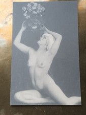 Aktfoto Postkarte mit Frauenakt Erotik Uralt ca. 1880 - 1930 oder noch älter !!!