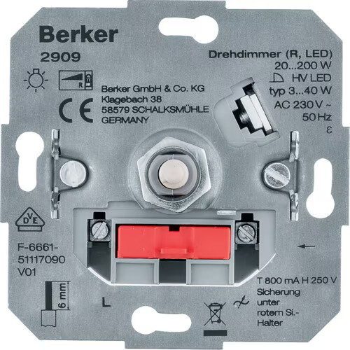 Berker 2909 drehdimmer r - drehdimmer,,