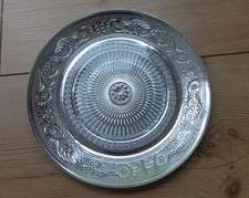 Deko Teller Barock aus Glas, Durchmesser 18 cm