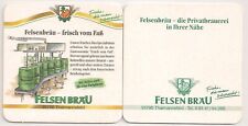 Felsenbräu, Thalmannsfeld - Bierdeckel "Felsenbräu - frisch vom Faß"
