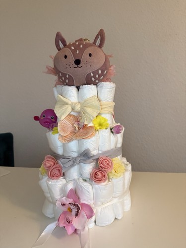 Windeltorte baby geschenk - geschenk, rosa