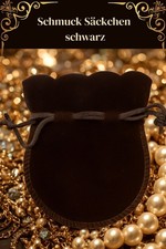 Schmuckbeutel schwarz Samt Schmucksäckchen, Geschenk Säckchen Aufbewahrung