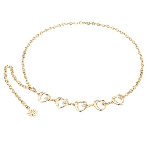 Damen gold herz - mond, stern