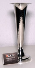 Wunderschöne Vase Stielvase versilbert/Silber? Hammerschlagdekor