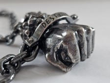 Zeus Power Faust Hand Pendant Anhänger "Destiny" Kette Fitness Badass Gym Kupfer