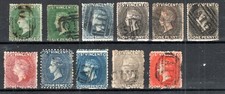 St Vincent 1862-80 Queen Victoria Auswahl Auf Stockcard Gu / Fu