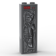 LEGO® Brick 1x2x5: Verbrecher in Karbonit (custom print)