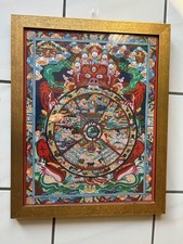 Thangka Lebensrad 54x44cm handgemalt