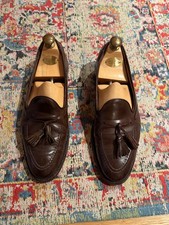 Ralph lauren purple label Marlow Shell Cordovan Tassel Loafer size 42EU 8UK 9US