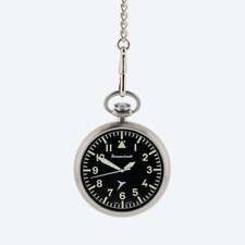 Messerschmitt Taschenuhr Edelstahl Schweizer Quarzwerk Ä686