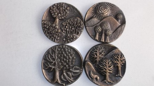Bronze relief jahreszeiten - relief,