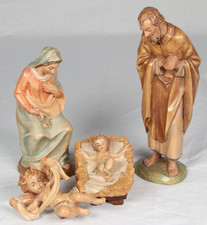 Heilige Familie + Engel ~ 15cm Krippenfiguren Prof. Karl Kuolt für ANRI Krippe