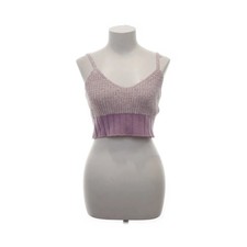 ASOS Design, Crop Top, Größe: 38, Lila/Weiß, Acryl, Rippenstrick, Damen #eO2