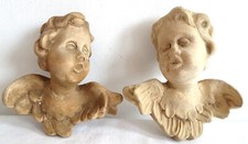 Zwei Holz Engel Putto Armor