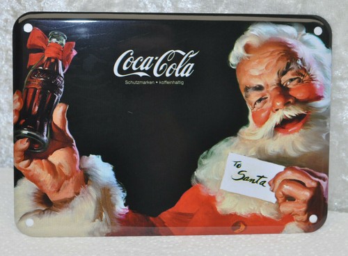 Blechpostkarte coca cola - blechpostkarte,