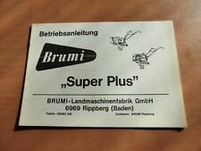 BRUMI Universalgerät Motorhacke Super Plus Betriebsanleitung Wartung 4 2-Takt