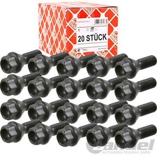 20x FEBI RADSCHRAUBE KEGELBUND AUßENSECHSKANT passend für BMW 1er E81 E82